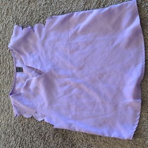 Lavender sleeveless blouse